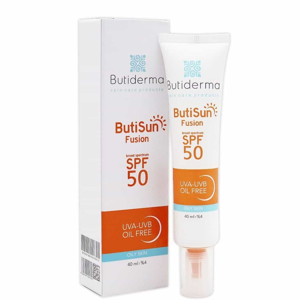 فلوئید ضدآفتاب Beauty Derma Fusion Water SPF50 حجم 40 میل مناسب پوست چرب و مختلط