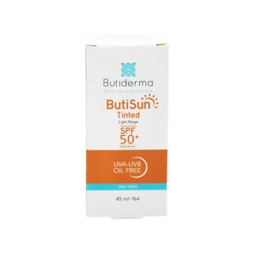 کرم ضدآفتاب رنگی Beauty Derma ButiSun SPF50 فاقد چربی مناسب پوست چرب