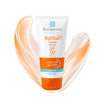 کرم ضدآفتاب رنگی Beauty Derma ButiSun SPF50 فاقد چربی مناسب پوست چرب